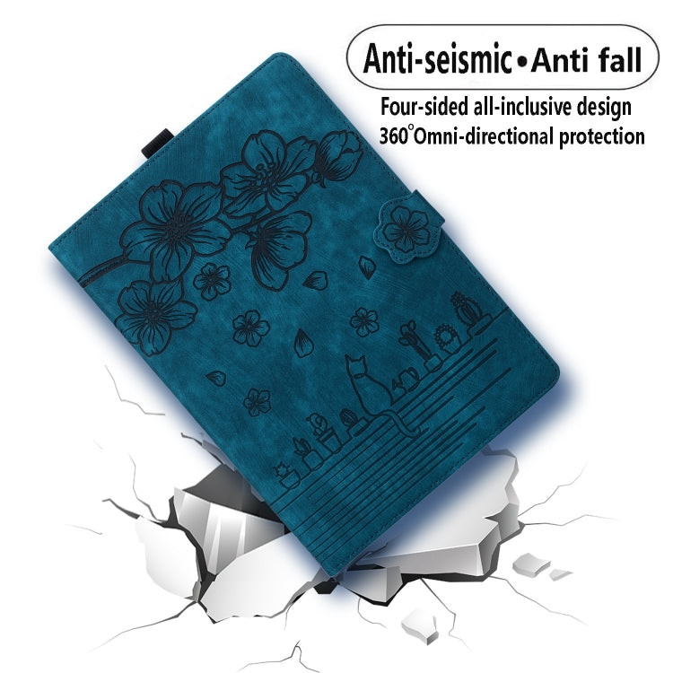 For Xiaomi Redmi Pad 2 Pro / Pro 12.1 Cartoon Sakura Cat Embossed Leather Tablet Case