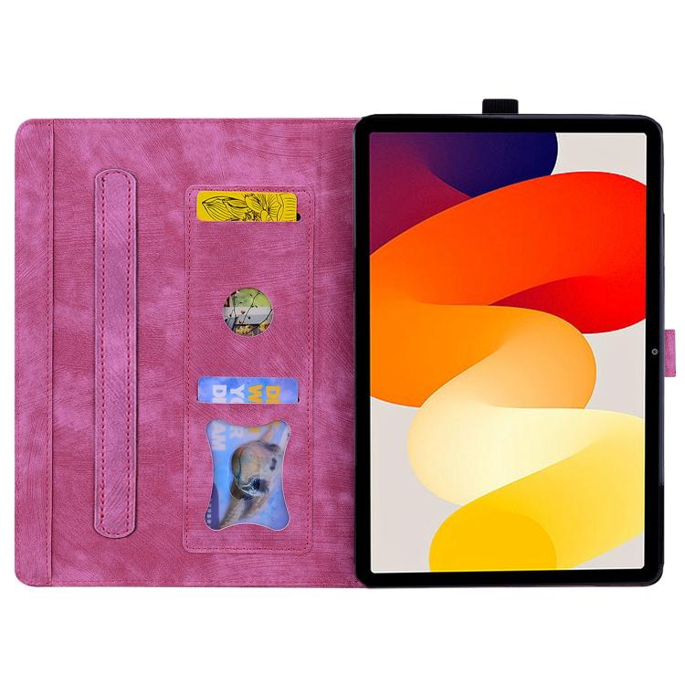 For Xiaomi Redmi K Pad Cartoon Sakura Cat Embossed Leather Tablet Case