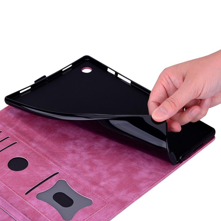 For Xiaomi Redmi K Pad Cartoon Sakura Cat Embossed Leather Tablet Case