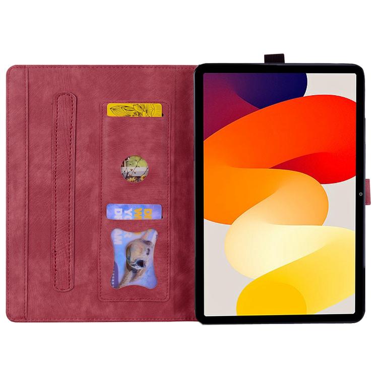 For Xiaomi Redmi K Pad Cartoon Sakura Cat Embossed Leather Tablet Case