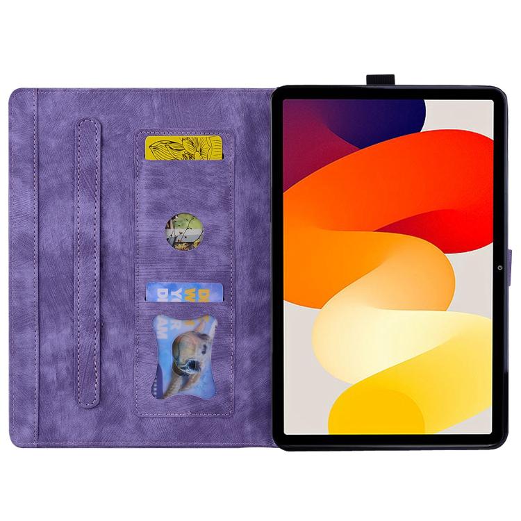 For Xiaomi Redmi K Pad Cartoon Sakura Cat Embossed Leather Tablet Case