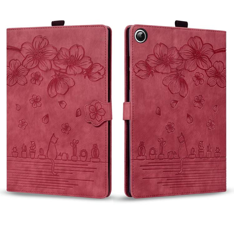 For Xiaomi Redmi Pad 2 SE 9.7 2026 Cartoon Sakura Cat Embossed Leather Tablet Case