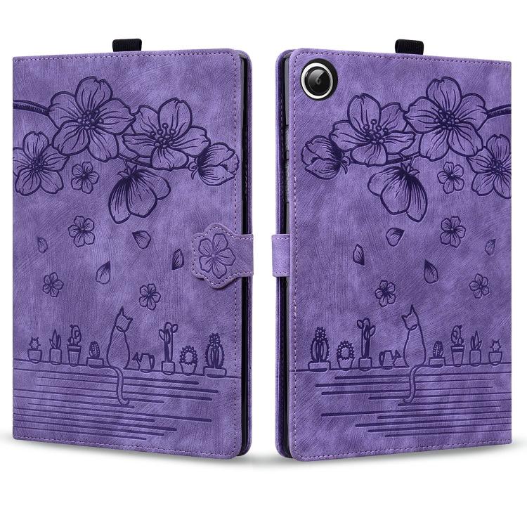 For Xiaomi Redmi Pad 2 SE 9.7 2026 Cartoon Sakura Cat Embossed Leather Tablet Case