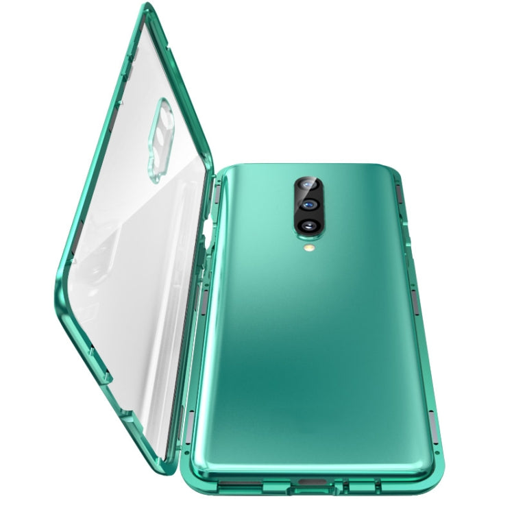 For OnePlus 8 Pro Shockproof Double-sided Tempered Glass Magnetic Attraction Protective Case with Camera Lens Protector Cover