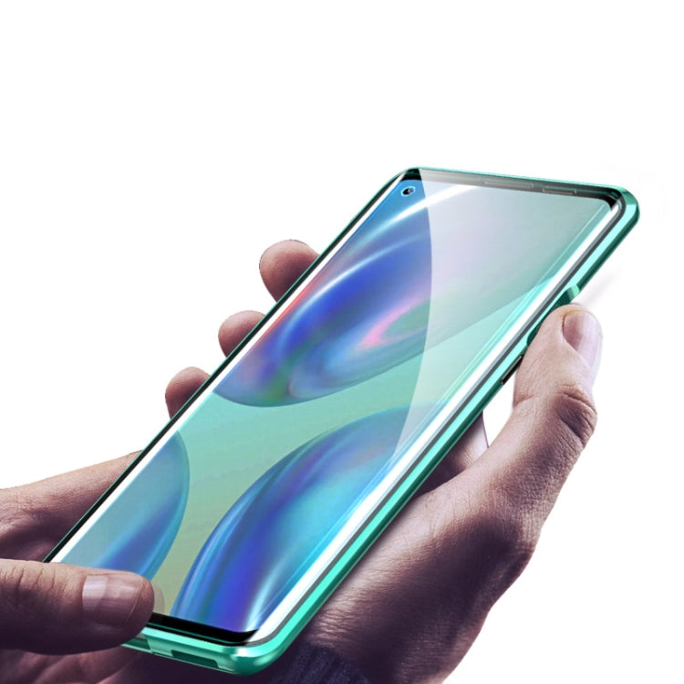 For OnePlus 8 Pro Shockproof Double-sided Tempered Glass Magnetic Attraction Protective Case with Camera Lens Protector Cover