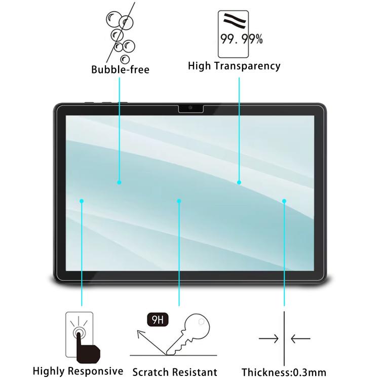 For LUCA TE10D1M64-KV1H 10.1 25pcs 0.3mm 9H Explosion-proof Tempered Tablet Glass Film