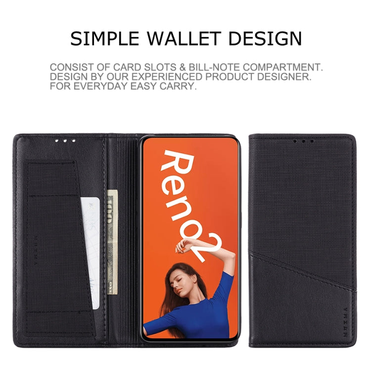 For OPPO Reno 2 MUXMA MX109 Horizontal Flip Leather Case with Holder & Card Slot & Wallet