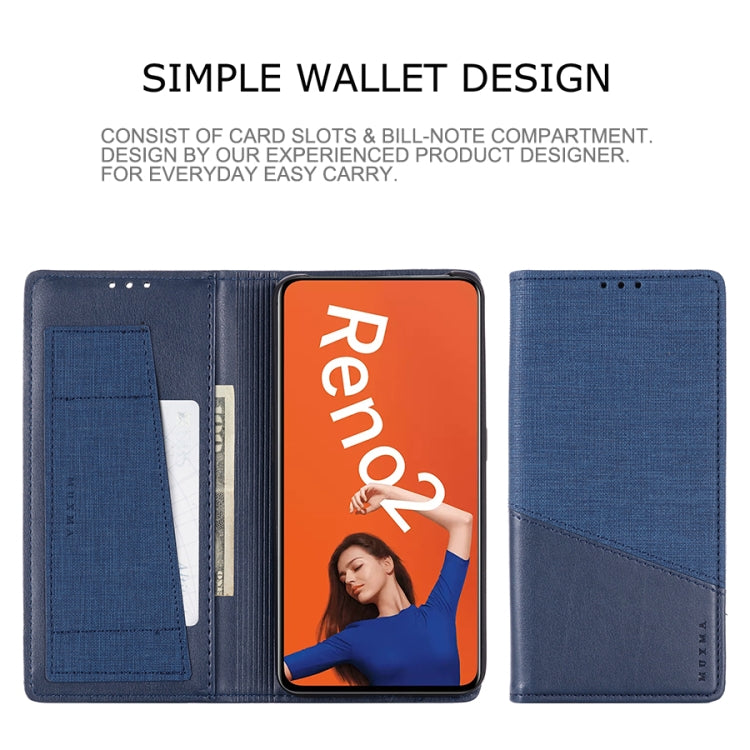 For OPPO Reno 2 MUXMA MX109 Horizontal Flip Leather Case with Holder & Card Slot & Wallet