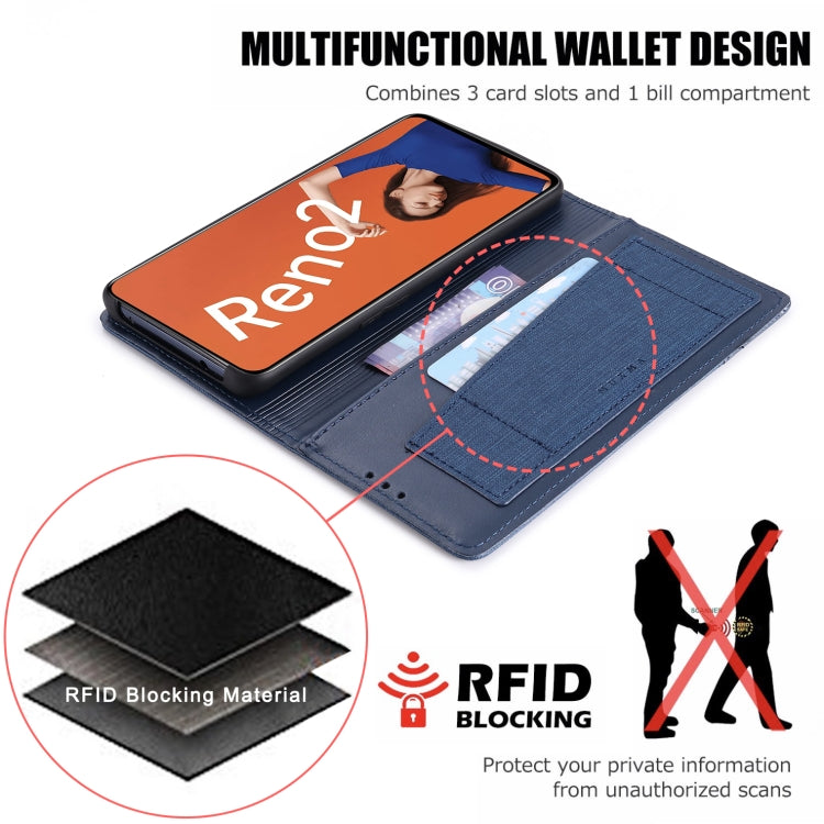 For OPPO Reno 2 MUXMA MX109 Horizontal Flip Leather Case with Holder & Card Slot & Wallet