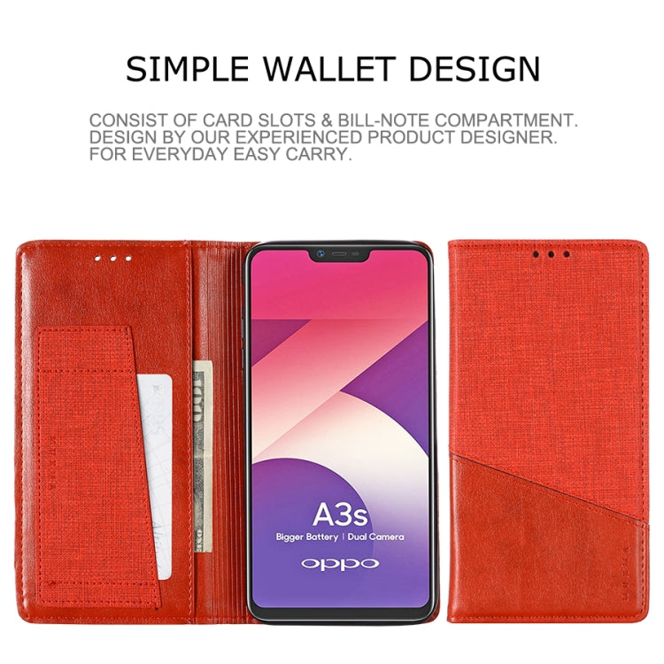 For OPPO A3s MUXMA MX109 Horizontal Flip Leather Case with Holder & Card Slot & Wallet