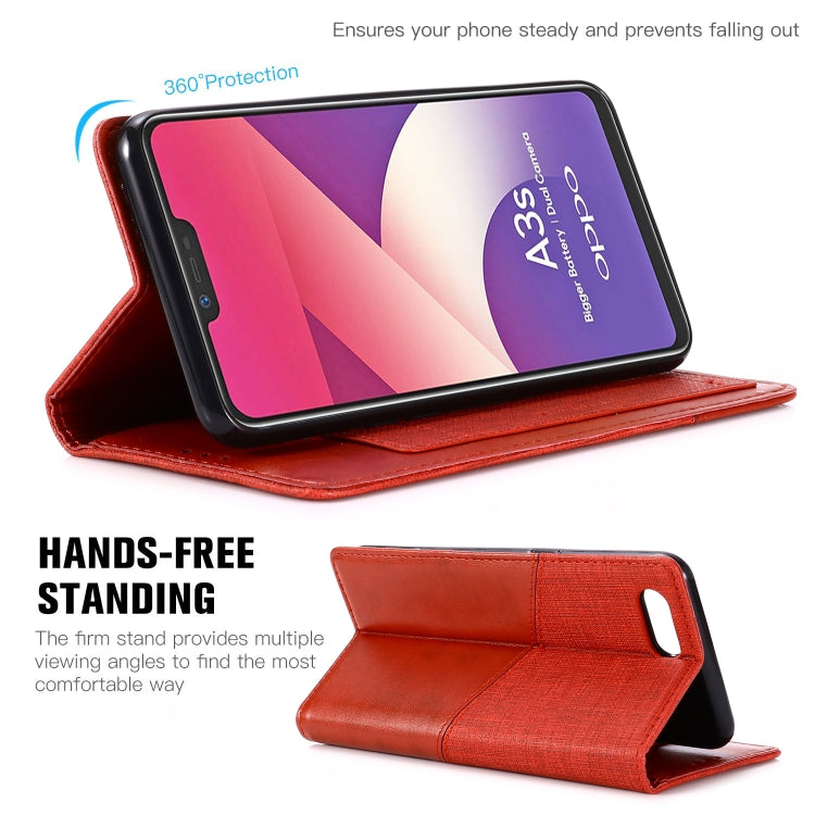 For OPPO A3s MUXMA MX109 Horizontal Flip Leather Case with Holder & Card Slot & Wallet