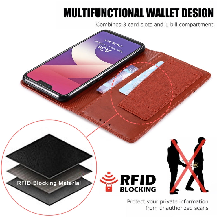 For OPPO A3s MUXMA MX109 Horizontal Flip Leather Case with Holder & Card Slot & Wallet