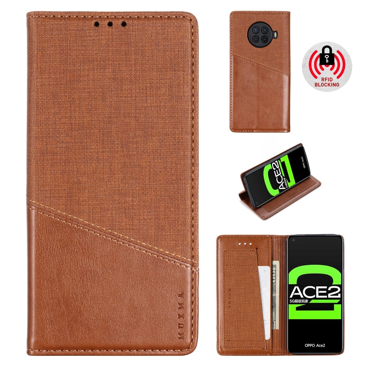 For OPPO Ace2 MUXMA MX109 Horizontal Flip Leather Case with Holder & Card Slot & Wallet