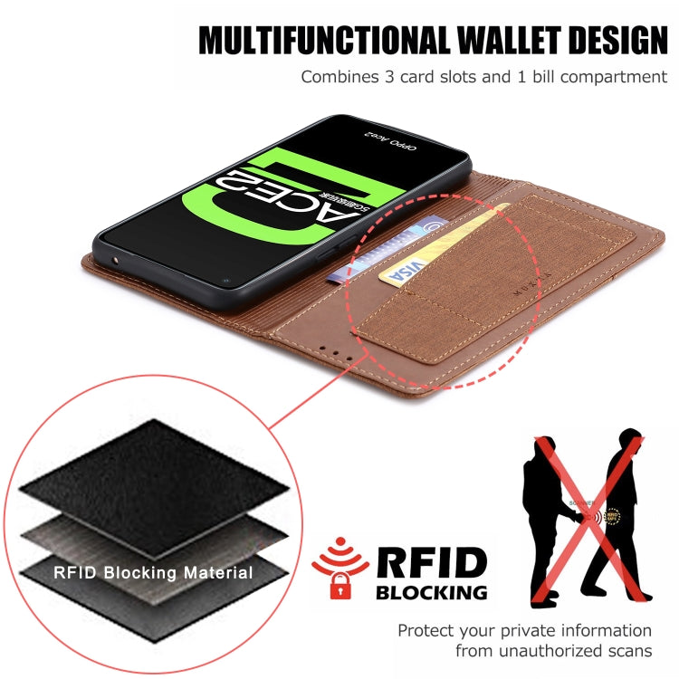 For OPPO Ace2 MUXMA MX109 Horizontal Flip Leather Case with Holder & Card Slot & Wallet