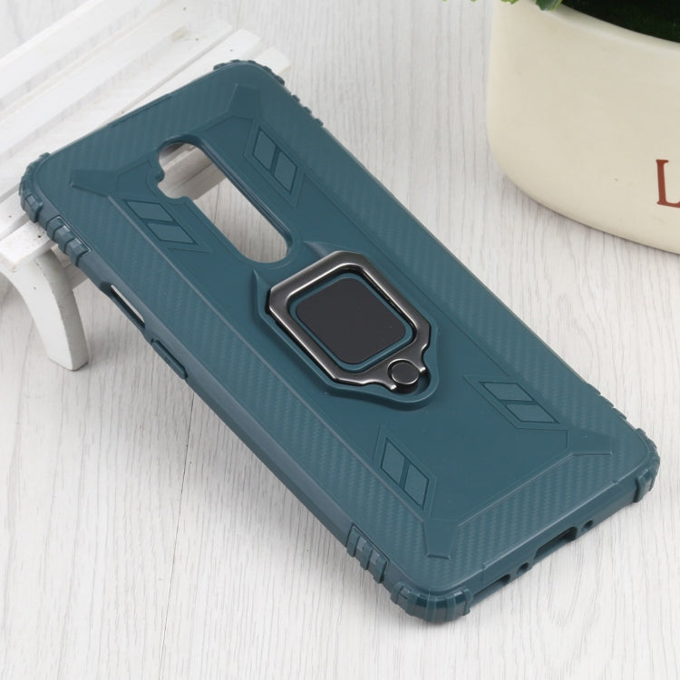 For OnePlus 7T Pro / 7 Pro Carbon Fiber Protective Case with 360 Degree Rotating Ring Holder