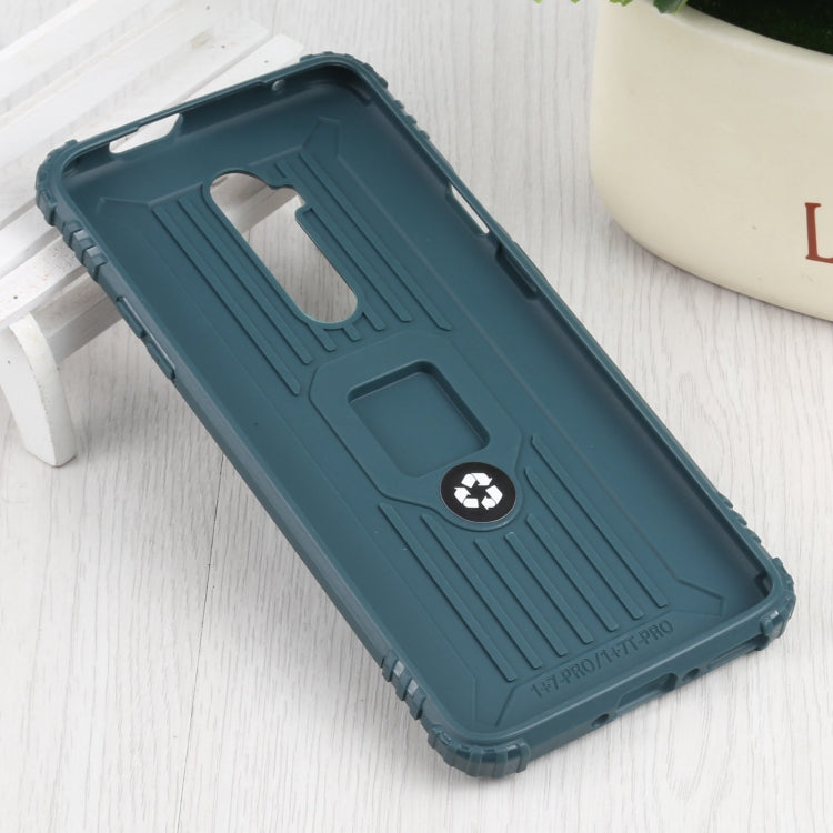 For OnePlus 7T Pro / 7 Pro Carbon Fiber Protective Case with 360 Degree Rotating Ring Holder