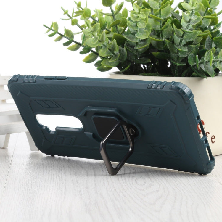 For OnePlus 7T Pro / 7 Pro Carbon Fiber Protective Case with 360 Degree Rotating Ring Holder