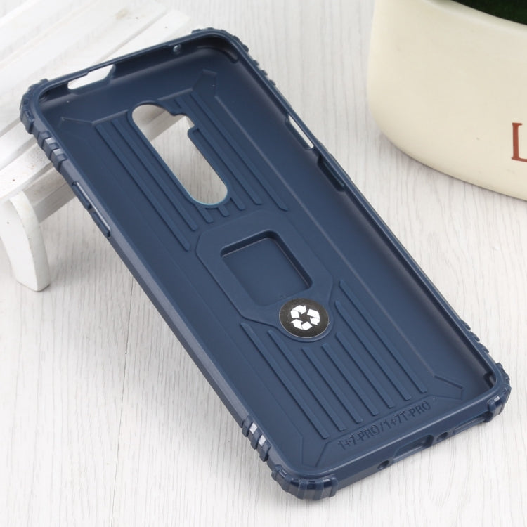 For OnePlus 7T Pro / 7 Pro Carbon Fiber Protective Case with 360 Degree Rotating Ring Holder