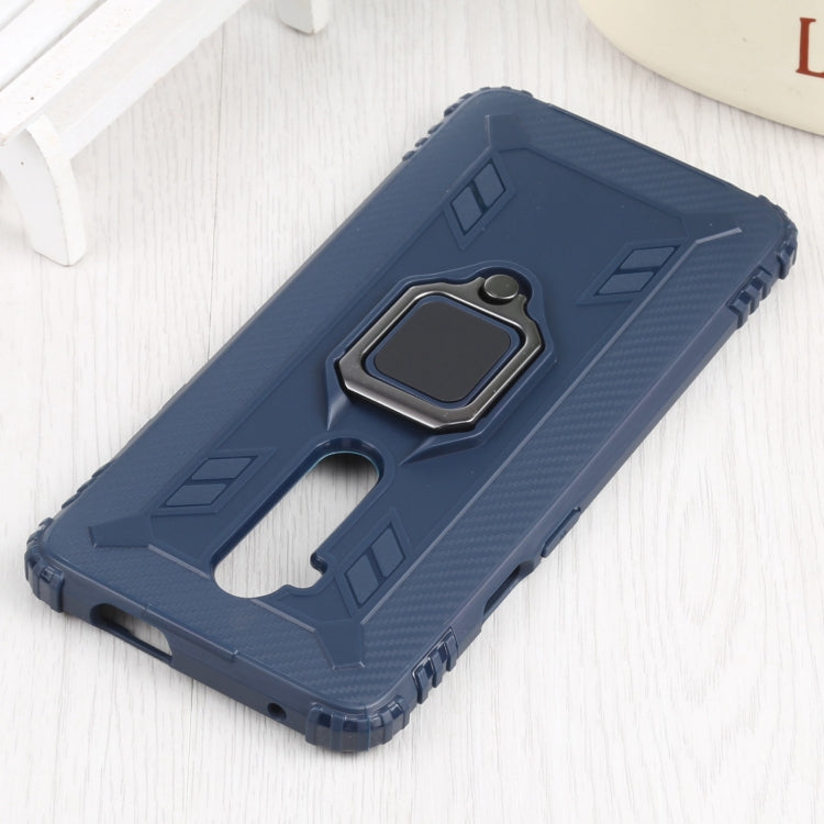 For OnePlus 7T Pro / 7 Pro Carbon Fiber Protective Case with 360 Degree Rotating Ring Holder