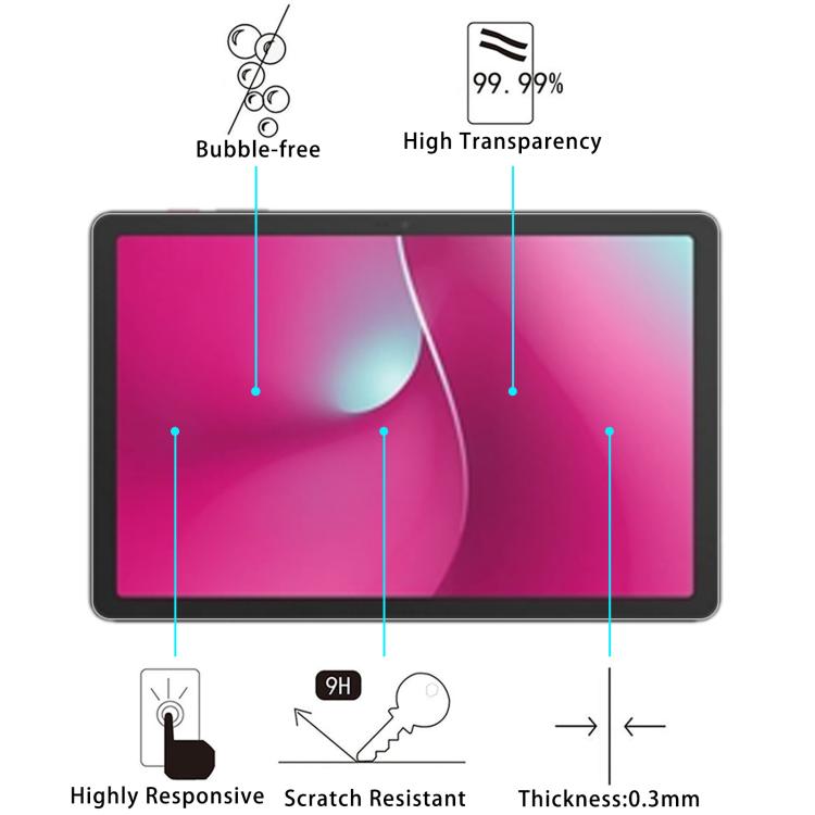 For T-Mobile Revvl Tab 2 / Aobante K50 25pcs 0.3mm 9H Explosion-proof Tempered Tablet Glass Film