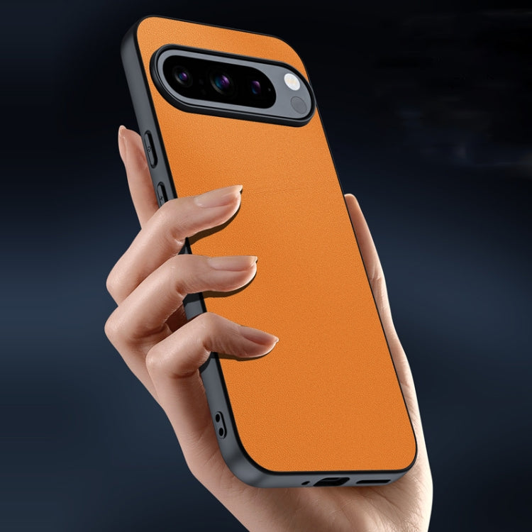 For Google Pixel 9 / 9 Pro Ultra-thin Plain Skin Leather Phone Case