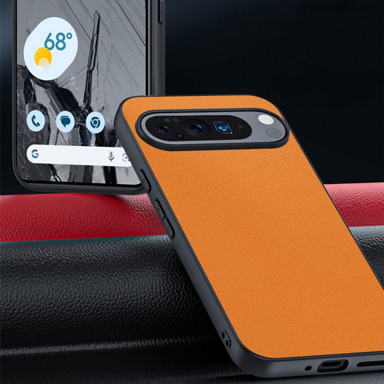 For Google Pixel 10 / 10 Pro Ultra-thin Plain Skin Leather Phone Case