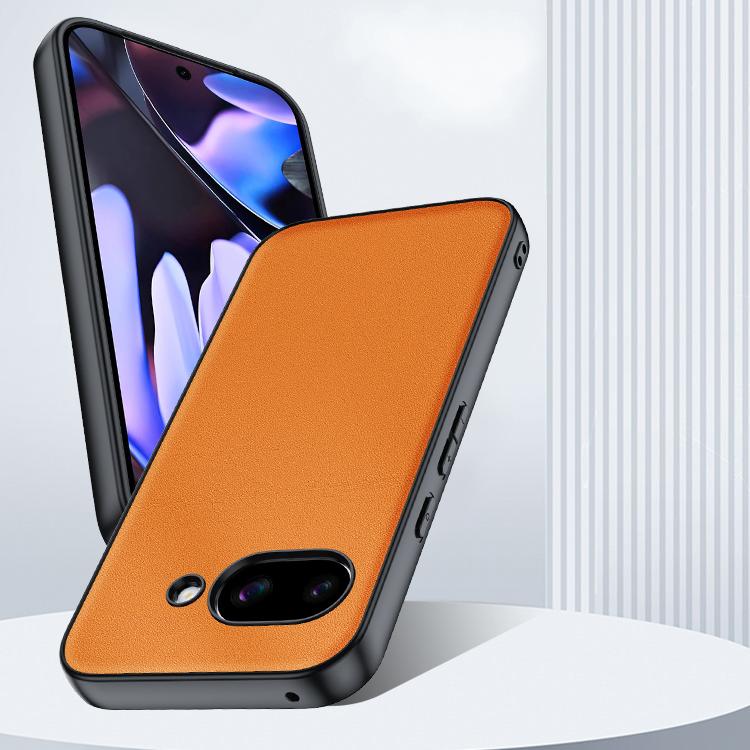 For Google Pixel 9a Ultra-thin Plain Skin Leather Phone Case