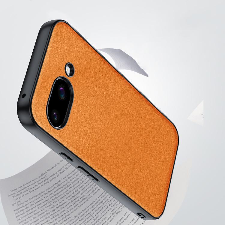 For Google Pixel 9a Ultra-thin Plain Skin Leather Phone Case