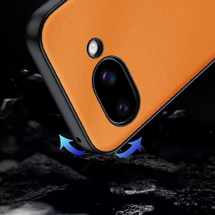 For Google Pixel 9a Ultra-thin Plain Skin Leather Phone Case