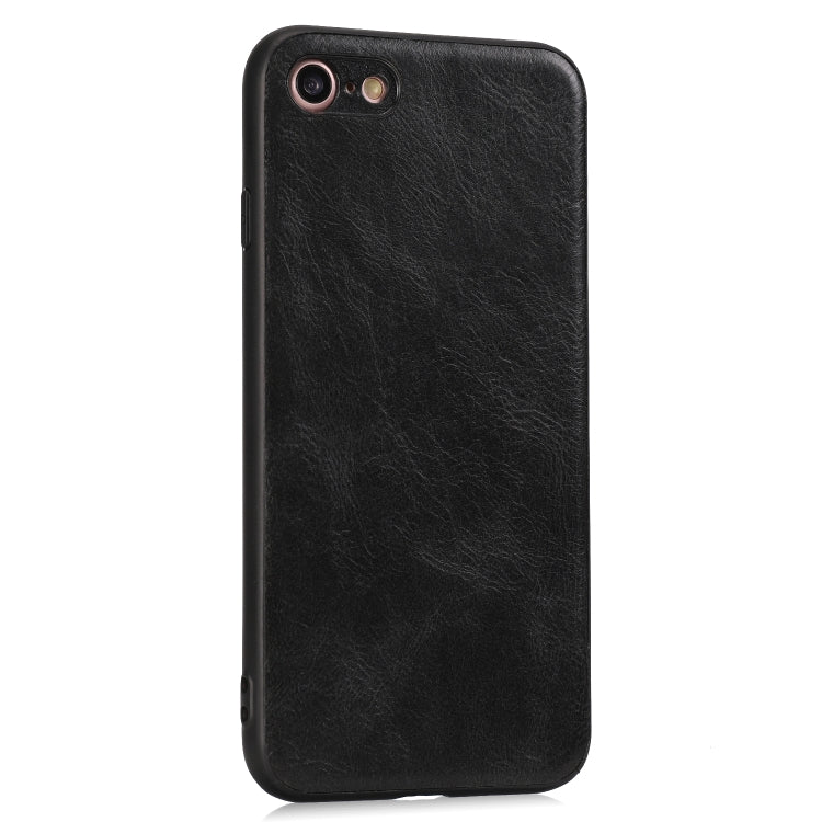 For iPhone 7 / 8 Crazy Horse Textured Calfskin PU+PC+TPU Case