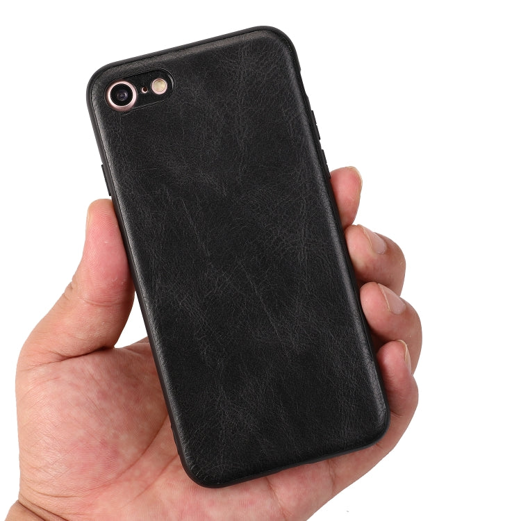 For iPhone 7 / 8 Crazy Horse Textured Calfskin PU+PC+TPU Case