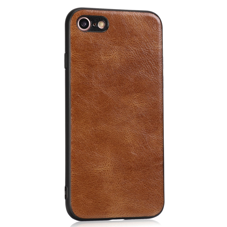For iPhone 7 / 8 Crazy Horse Textured Calfskin PU+PC+TPU Case