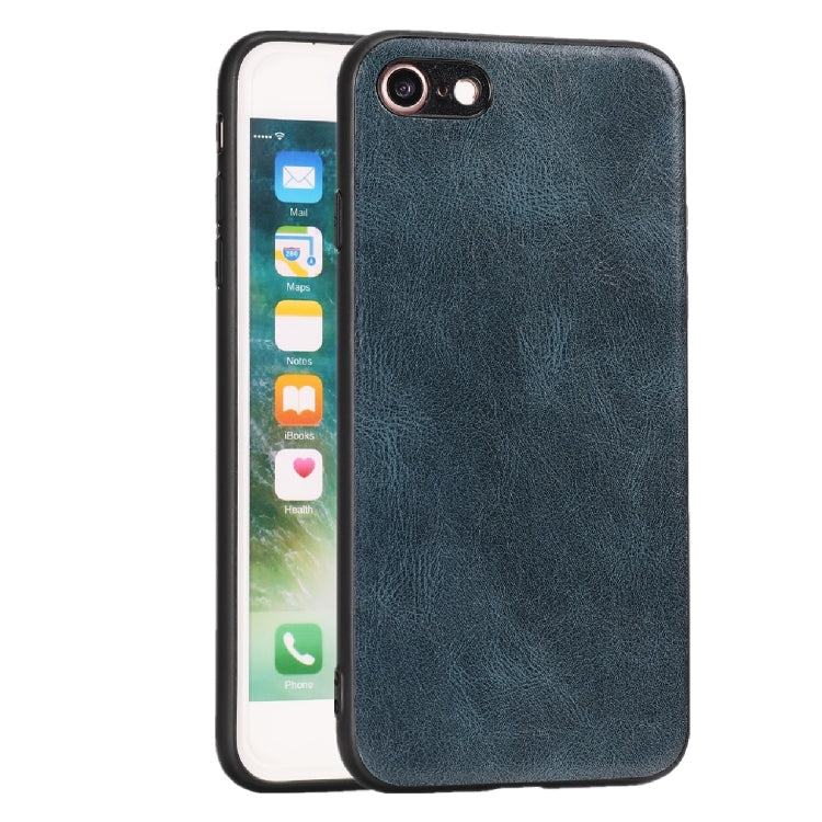 For iPhone 7 / 8 Crazy Horse Textured Calfskin PU+PC+TPU Case