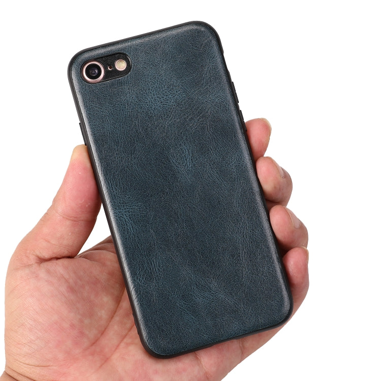 For iPhone 7 / 8 Crazy Horse Textured Calfskin PU+PC+TPU Case