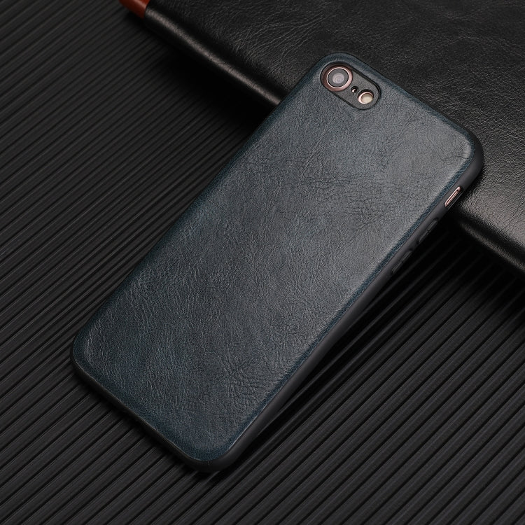 For iPhone 7 / 8 Crazy Horse Textured Calfskin PU+PC+TPU Case