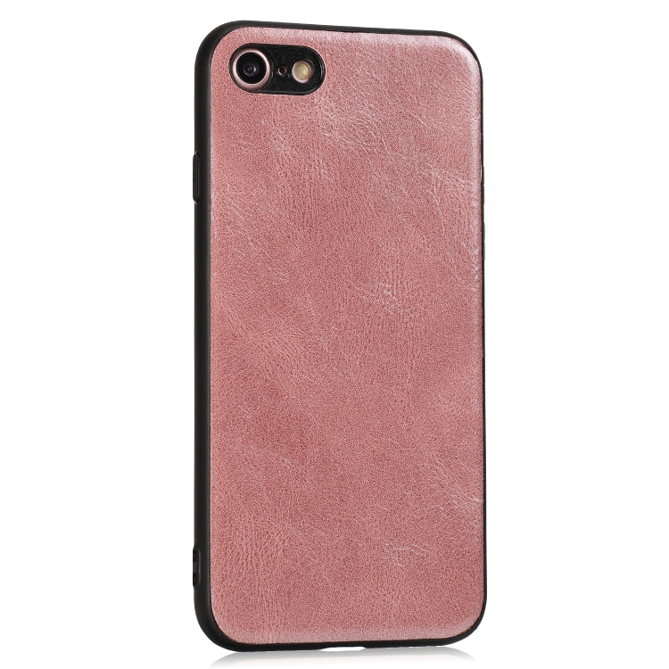 For iPhone 7 / 8 Crazy Horse Textured Calfskin PU+PC+TPU Case