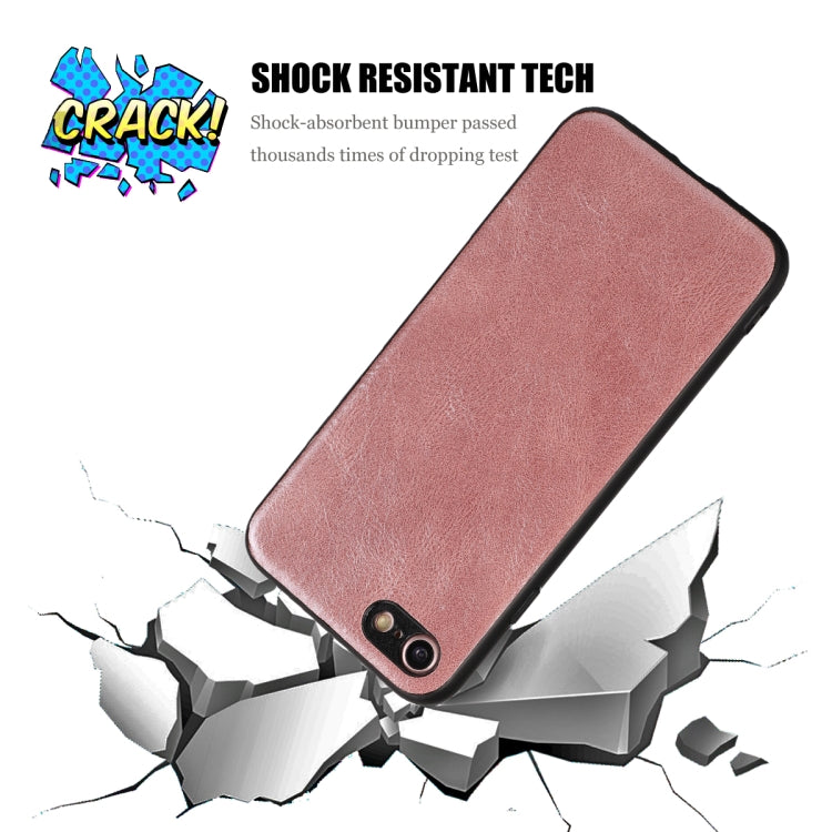 For iPhone 7 / 8 Crazy Horse Textured Calfskin PU+PC+TPU Case