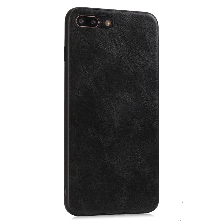 For iPhone 7 Plus / 8  Plus Crazy Horse Textured Calfskin PU+PC+TPU Case