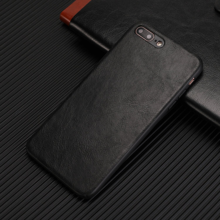 For iPhone 7 Plus / 8  Plus Crazy Horse Textured Calfskin PU+PC+TPU Case