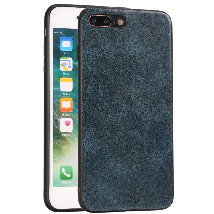 For iPhone 7 Plus / 8  Plus Crazy Horse Textured Calfskin PU+PC+TPU Case
