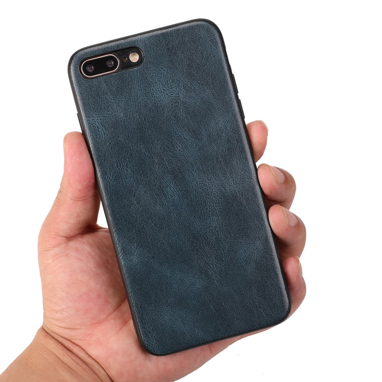 For iPhone 7 Plus / 8  Plus Crazy Horse Textured Calfskin PU+PC+TPU Case