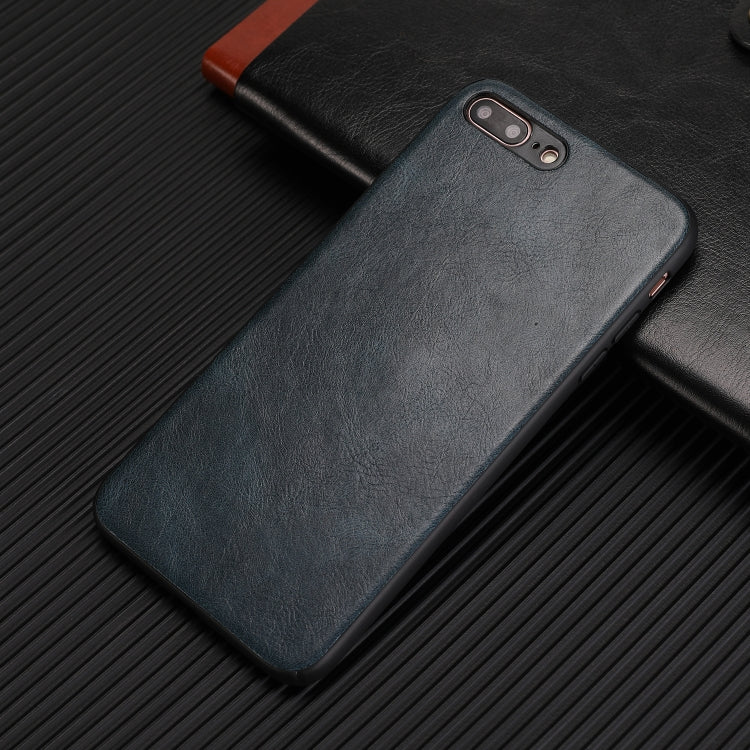 For iPhone 7 Plus / 8  Plus Crazy Horse Textured Calfskin PU+PC+TPU Case