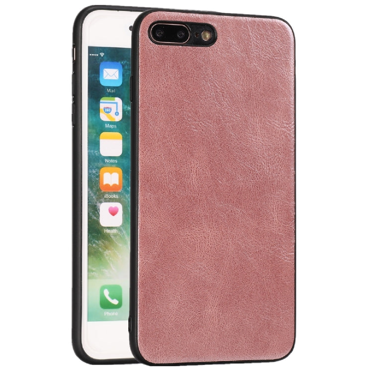 For iPhone 7 Plus / 8  Plus Crazy Horse Textured Calfskin PU+PC+TPU Case