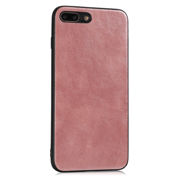For iPhone 7 Plus / 8  Plus Crazy Horse Textured Calfskin PU+PC+TPU Case