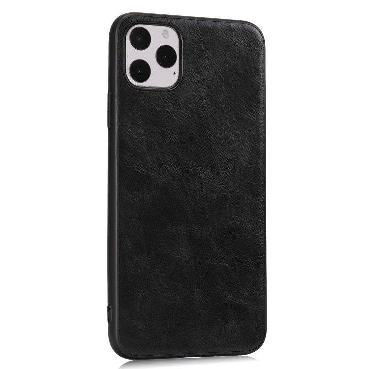 For iPhone 11 Pro Max Crazy Horse Textured Calfskin PU+PC+TPU Case