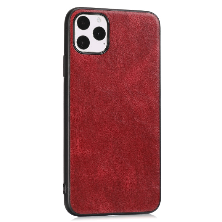 For iPhone 11 Pro Max Crazy Horse Textured Calfskin PU+PC+TPU Case
