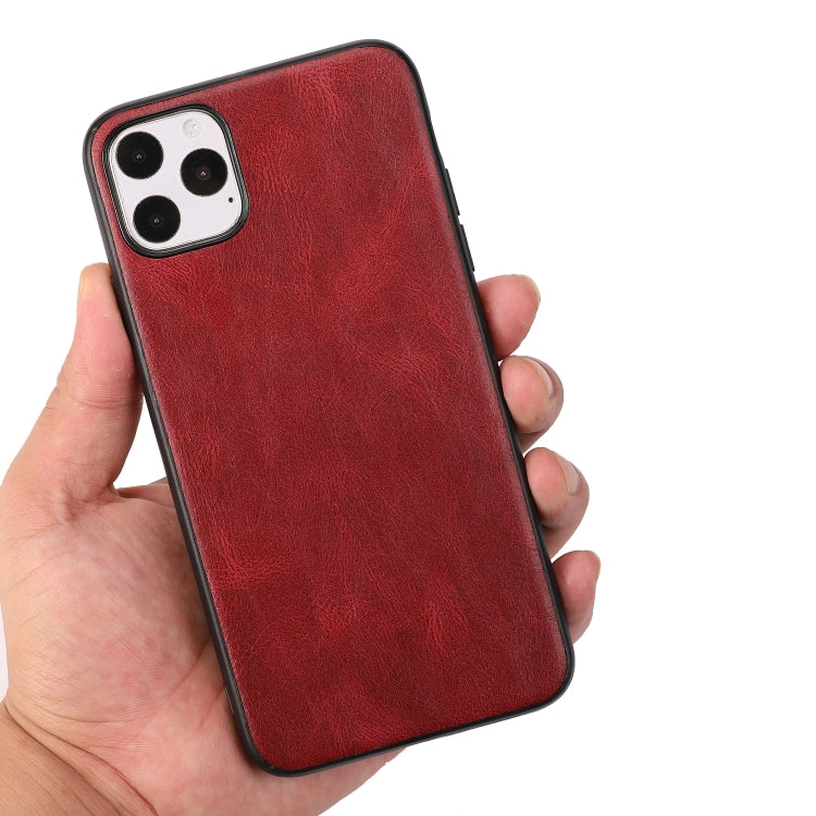 For iPhone 11 Pro Max Crazy Horse Textured Calfskin PU+PC+TPU Case