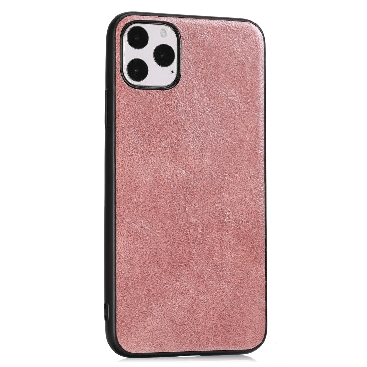 For iPhone 11 Pro Max Crazy Horse Textured Calfskin PU+PC+TPU Case