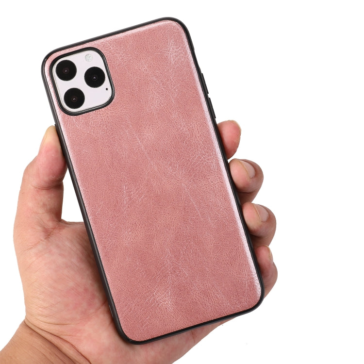 For iPhone 11 Pro Max Crazy Horse Textured Calfskin PU+PC+TPU Case