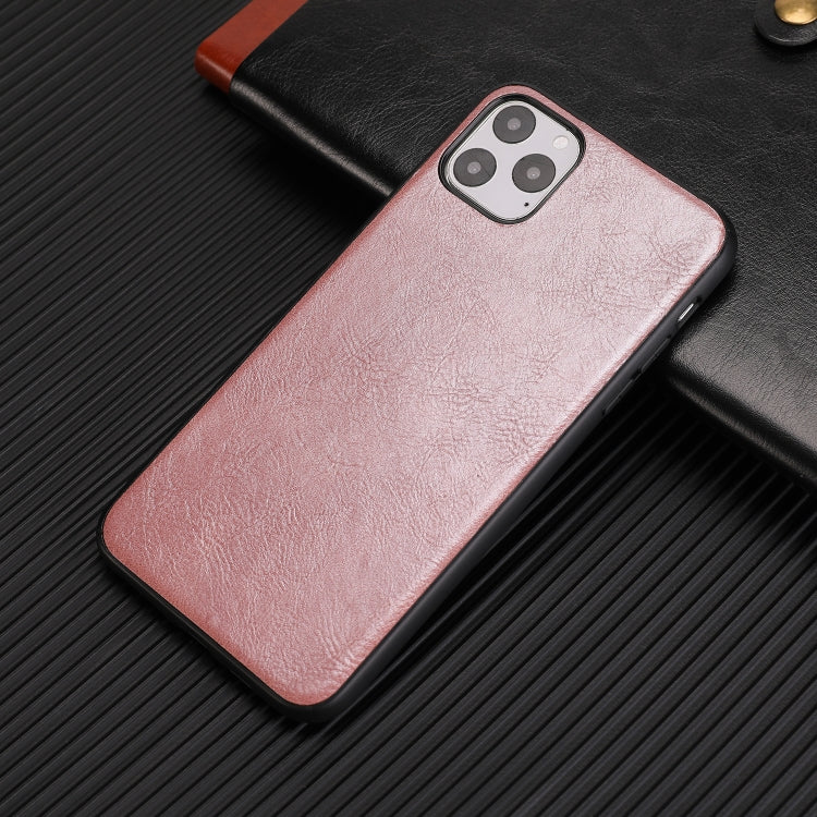 For iPhone 11 Pro Max Crazy Horse Textured Calfskin PU+PC+TPU Case